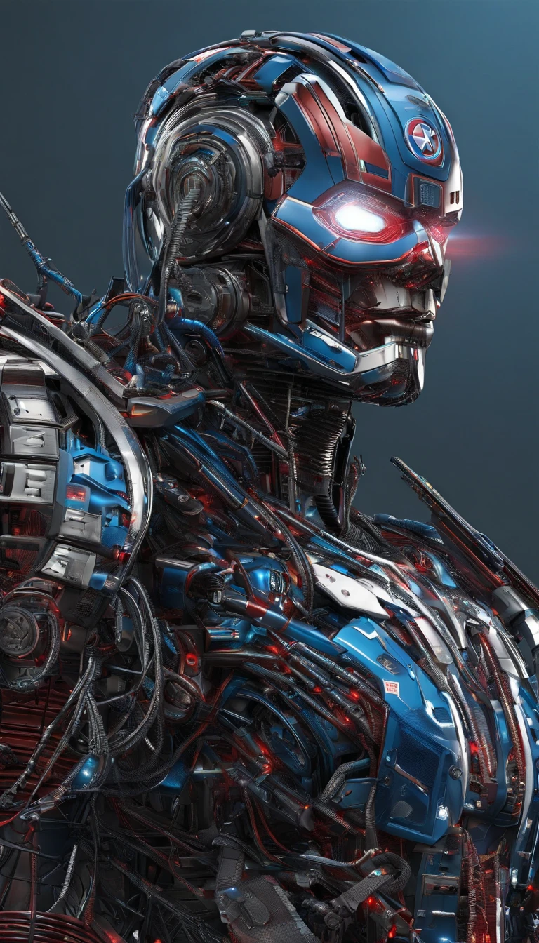 A car "Detailed illustration as Captain America"