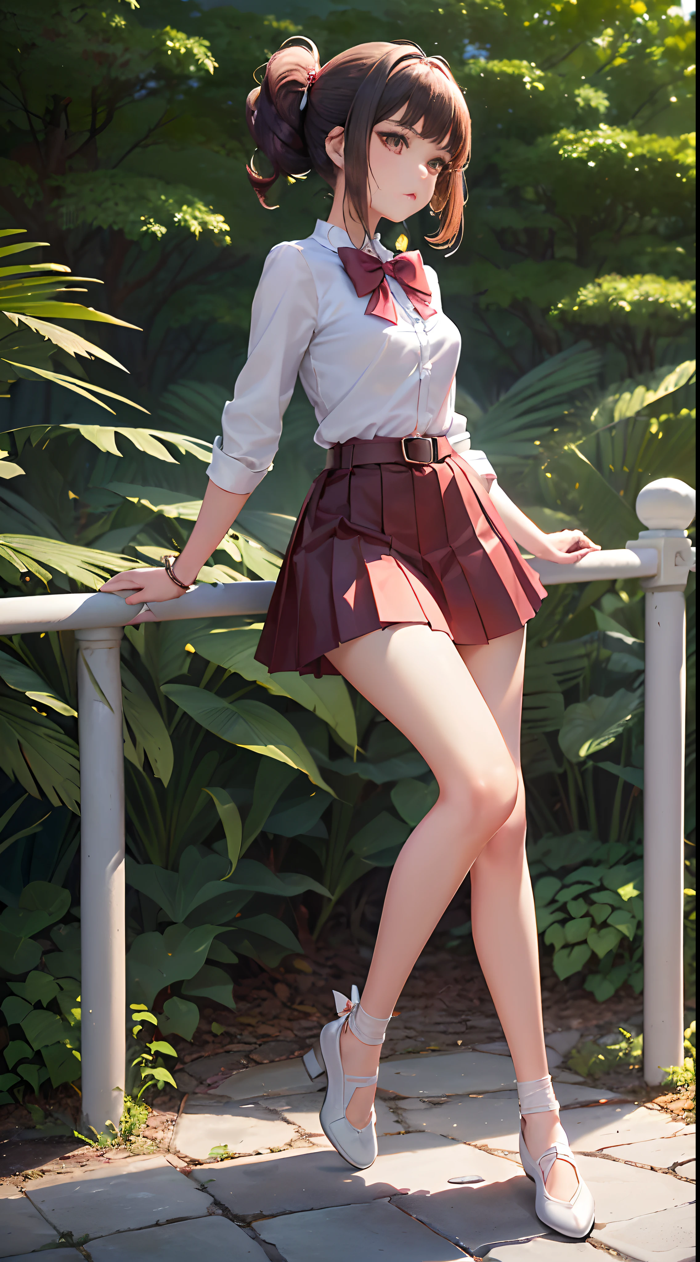 CG, perfect atwork, perfect female figure, Aerith Gainsboroug hholding small flower basket, peeing herself, peeing down her legs, surrounded by other people, standing in very busy midgar city street, green eyes, sunny, choker, cropped jacket, hair bow, bracelet, pink dress, brown ankle boots, looking down nervously, shy, embarrassed aroused and shocked, outdoors, standing legs crossed, a small puddle of her own urine is forming around her feet on the dry ground, very desperate to pee, peeing, wetting herself, urination, streaming tears, scared, despair, panicking, high detail, anime, Realism, anime style, Hyperrealism, masterpiece, highres, UHD, anatomically correct, high quality, super detail, high details, best quality, highres, award winning, 8k, textured skin
