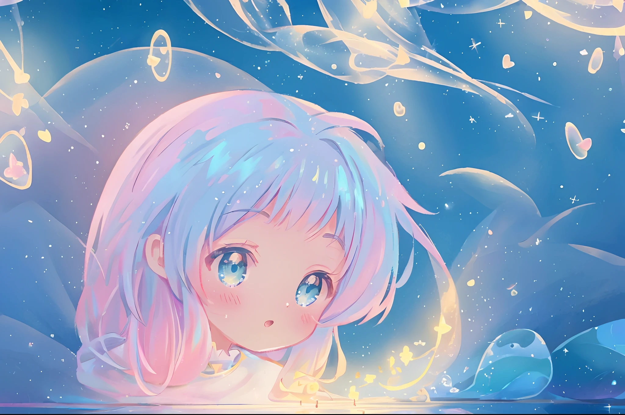 anime, princess flowing gown, glowing ethereal hair, anime girl with cosmic hair, beautiful young wind spirit, beautiful anime art style, beautiful digital illustration, inspired by Glen Keane, inspired by Lois van Baarle, disney art style, glowing aura around her, jen bartel, glowing lights, (masterpiece, best quality), sharp focus, 8k resolution, intricate detail, highly detailed, swirling lines of light, magical lights, whimsical, magical, fantasia background, pastel colors, beautiful girl, ((golden ratio face)), perfection, beautiful face, sparkling detailed eyes