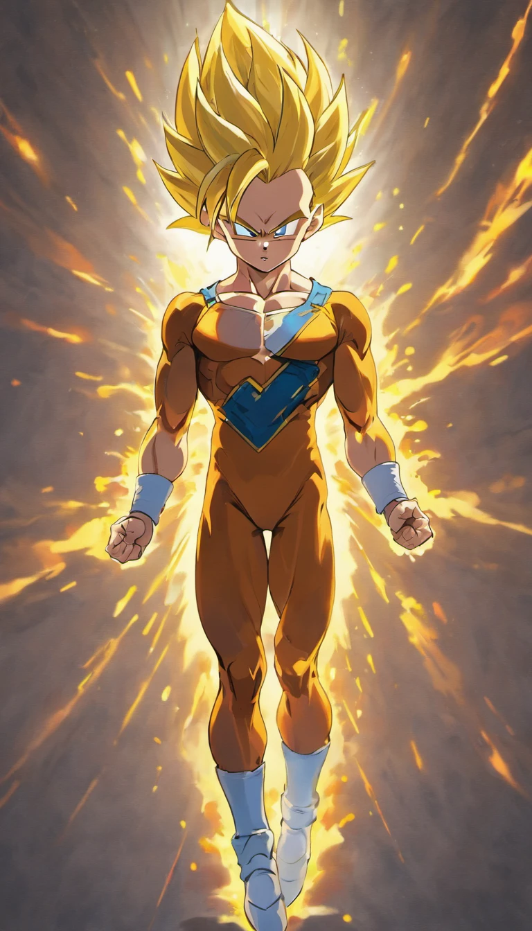 Vegeta Dragon Ball Super , full body, colored, illustration, soft lighting, soft details, painting oil on canvas, octane render, HDR, trending on artstation, 4k, 8k, HD