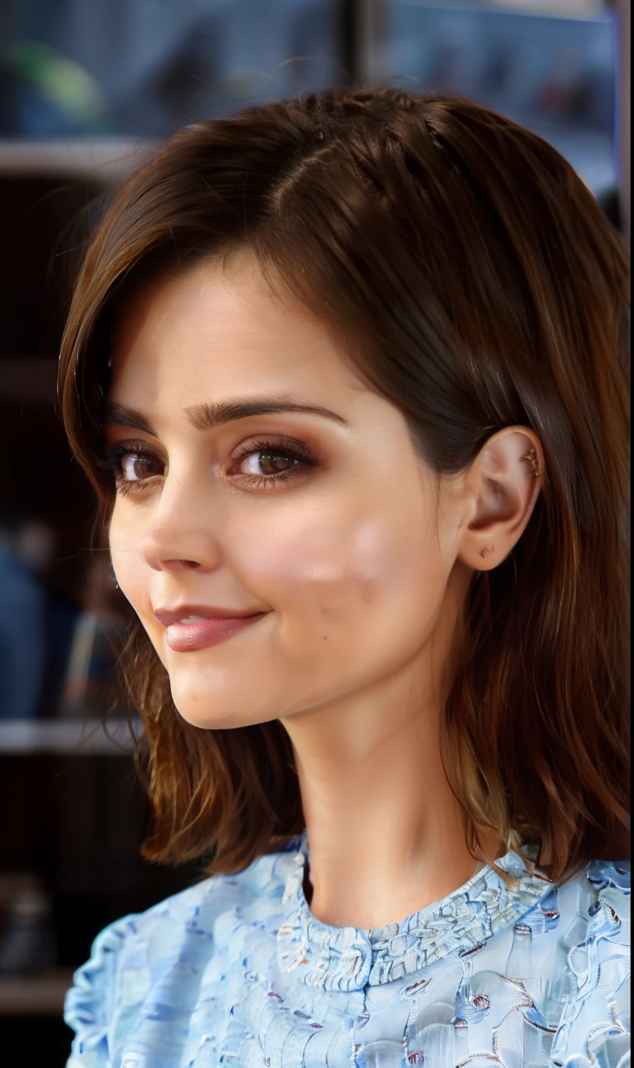 photo of Jenna Coleman as a sexy librarian, lunettes, extremely high quality RAW photograph, detailed background, complexe, Exquisite details and textures, highly detailed, ultra detailed photograph, warm lighting, ArtStation, 4K, mise au point nette, High resolution, detailed skin, detailled eyes, 8K UHD, DSLR, High quality, grain du film, Fujifilm XT3,