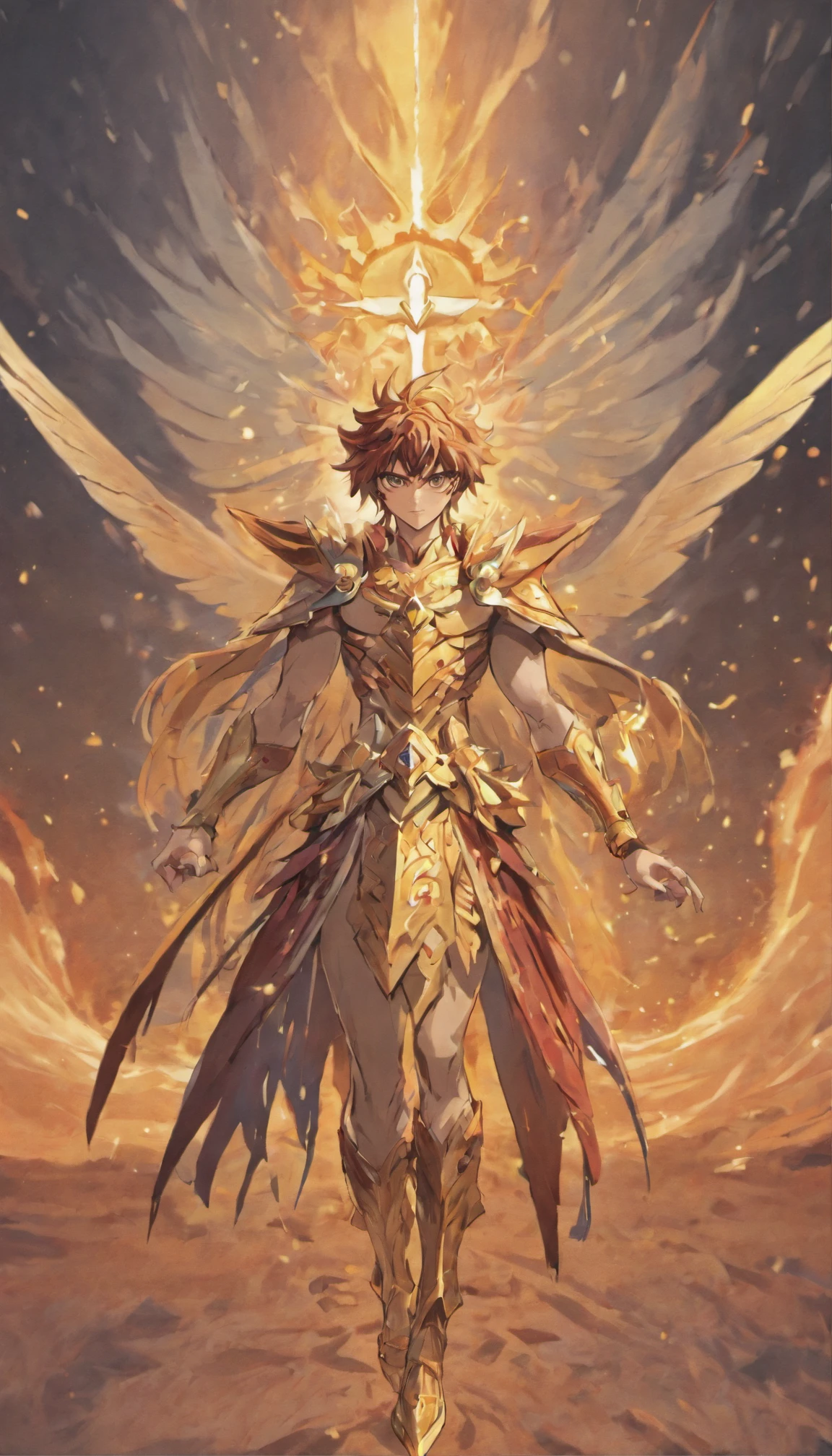 Saint Seiya, Phoenix Ikki, of the dangerous Sands of Mordor, as seen on Artstation, 4k, ultra realistic, trending on artstation, octane render, unreal engine, highly detailed,