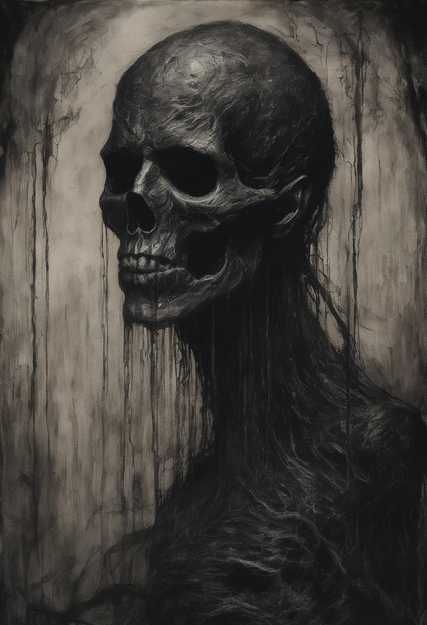 An oil painting of true evil, No estilo de trompe – L'oeil Illusionistic Detail, blink – and – you – lose – detail, Wiccano, litografia, dark and macabre gothic, romantic gothic, dark and ornate gothic