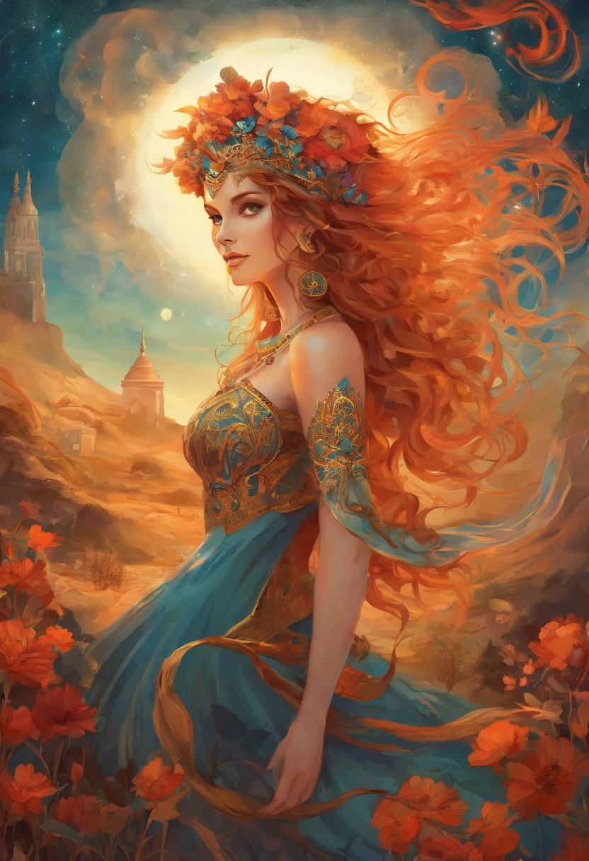 An 8K high-definition portrait of a beautiful gypsy woman, princesa persa, Deusa afrodite, uma deusa de beleza fenomenal, a mais bela das mulheres, mulher iraniana de estrema beleza,((tiro de todo o corpo)),(( com longos cabelos cacheados)), ((vestido longo vermelho e preto e detalhes em dourado )), mulher com magia cigana, ((uma bela cigana de cabelos cacheados, libidinosa)), In the background a beautiful landscape of Seville in Spain with full moon and sky with Milky Way, era vitoriana, uma Rainha bela e jovem, filmic grain, Ilford HP5, 80mmDeusa do Mar, Deusa do Oceano, Luthien, arte de deusa, Deusa da mitologia grega, Deusa da Lua, Deusa do amor e da paz, deusa bonito, Mitologia do Deusa da Terra, Um retrato impressionante de um deusa, Frank Kelly Freas, Estilo Karol Bak, ((beautiful face)), Ultra Definition, melhor qualidade, 32k ultra | | | | | | | | | | | | | | | | | | | | | | | | | | | | | | | | | | | | | | | | | | | | | | | | | | | | | | | | | | | | | | | | | | | | | | | | | | | | | | | | | | | | | |, Ultra HD | | | | | | | | | | | | | | | | | | | | | | | | | | | | | | | | | | | | | | | | | | | | | | | | | | | | | | | | | | | | | | | | | | | | | | | | | | | | | | | | | | | | | | | | | | | | | | | | | | | | | | | | | | | | |