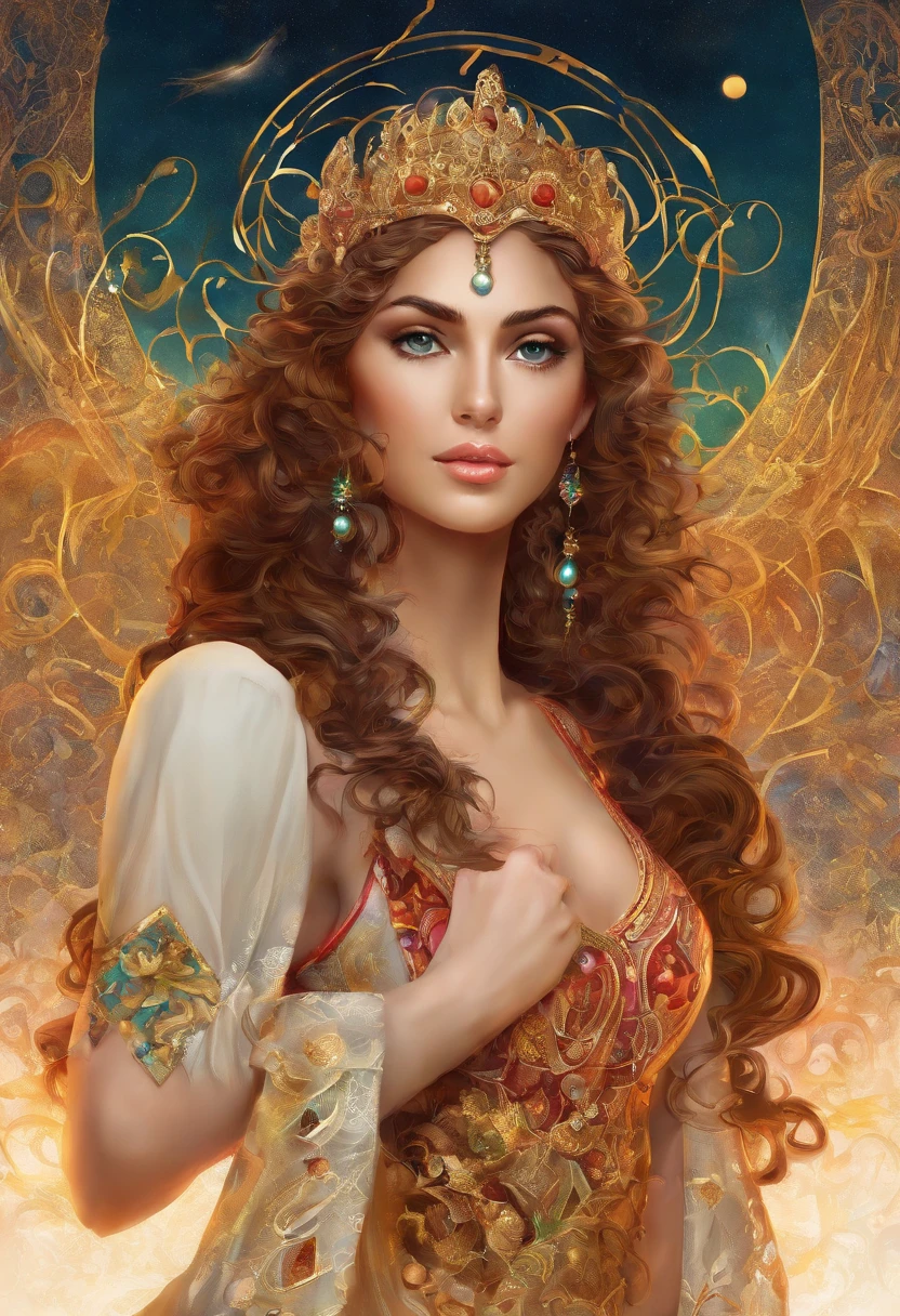 An 8K high-definition portrait of a beautiful gypsy woman, princesa persa, Deusa afrodite, uma deusa de beleza fenomenal, a mais bela das mulheres, mulher iraniana de estrema beleza,((tiro de todo o corpo)),(( com longos cabelos cacheados)), ((vestido longo vermelho e preto e detalhes em dourado )), mulher com magia cigana, ((uma bela cigana de cabelos cacheados, libidinosa)), In the background a beautiful landscape of Seville in Spain with full moon and sky with Milky Way, era vitoriana, uma Rainha bela e jovem, filmic grain, Ilford HP5, 80mmDeusa do Mar, Deusa do Oceano, Luthien, arte de deusa, Deusa da mitologia grega, Deusa da Lua, Deusa do amor e da paz, deusa bonito, Mitologia do Deusa da Terra, Um retrato impressionante de um deusa, Frank Kelly Freas, Estilo Karol Bak, ((beautiful face)), Ultra Definition, melhor qualidade, 32k ultra | | | | | | | | | | | | | | | | | | | | | | | | | | | | | | | | | | | | | | | | | | | | | | | | | | | | | | | | | | | | | | | | | | | | | | | | | | | | | | | | | | | | | |, Ultra HD | | | | | | | | | | | | | | | | | | | | | | | | | | | | | | | | | | | | | | | | | | | | | | | | | | | | | | | | | | | | | | | | | | | | | | | | | | | | | | | | | | | | | | | | | | | | | | | | | | | | | | | | | | | | |