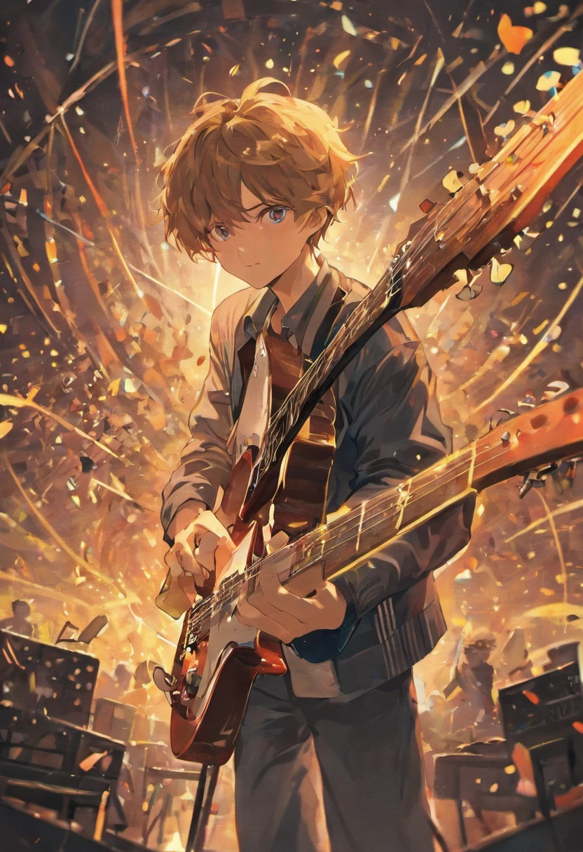 Homem tocando violao.
