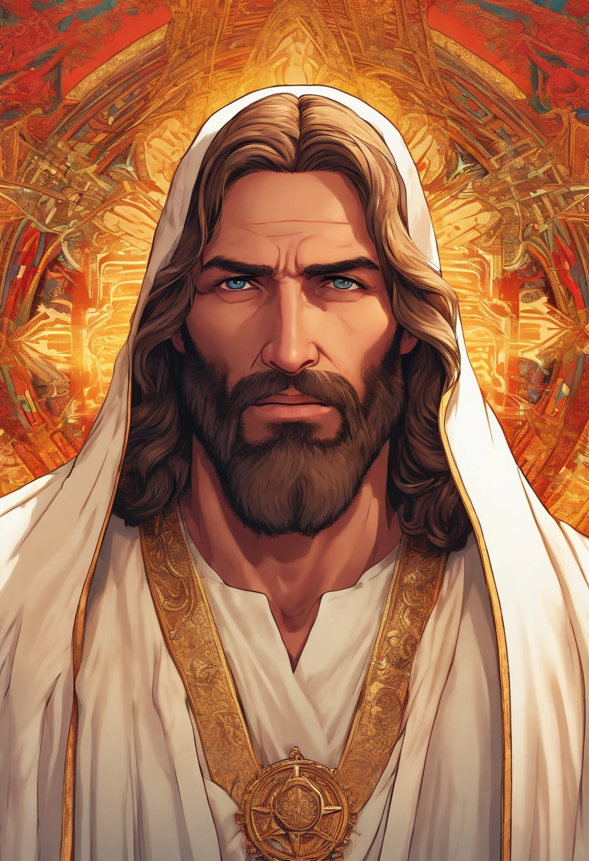 (symmetry),centered,a ((close)) up portrait,(Jesus),a very thin white man with long hair and a beard,wearing a long white robe,35mm,natural skin,clothes detail, 8k texture, 8k, insane details, intricate details, hyperdetailedhighly detailed,realistic,soft cinematic light,HDR,sharp focus, ((((cinematic look)))),intricate, elegant, highly detailed