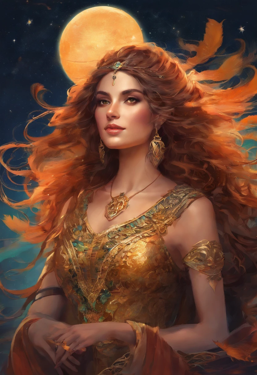 An 8K high-definition portrait of a beautiful gypsy woman, princesa persa, Deusa afrodite, uma deusa de beleza fenomenal, a mais bela das mulheres, mulher iraniana de estrema beleza,((tiro de todo o corpo)),(( com longos cabelos cacheados)), ((vestido longo vermelho e preto e detalhes em dourado )), mulher com magia cigana, ((uma bela cigana de cabelos cacheados, libidinosa)), In the background a beautiful landscape of Seville in Spain with full moon and sky with Milky Way, era vitoriana, uma Rainha bela e jovem, filmic grain, Ilford HP5, 80mmDeusa do Mar, Deusa do Oceano, Luthien, arte de deusa, Deusa da mitologia grega, Deusa da Lua, Deusa do amor e da paz, deusa bonito, Mitologia do Deusa da Terra, Um retrato impressionante de um deusa, Frank Kelly Freas, Estilo Karol Bak, ((beautiful face)), Ultra Definition, melhor qualidade, 32k ultra | | | | | | | | | | | | | | | | | | | | | | | | | | | | | | | | | | | | | | | | | | | | | | | | | | | | | | | | | | | | | | | | | | | | | | | | | | | | | | | | | | | | | |, Ultra HD | | | | | | | | | | | | | | | | | | | | | | | | | | | | | | | | | | | | | | | | | | | | | | | | | | | | | | | | | | | | | | | | | | | | | | | | | | | | | | | | | | | | | | | | | | | | | | | | | | | | | | | | | | | | |