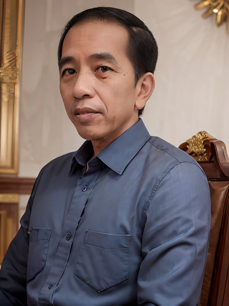 4k, Best quality, masterpiece, ultra high res, beautiful lighting, (realistic, photo-realistic:1.4), futuristic background,
jokowi, 1man, 60 years old, skinny, sitting on throne