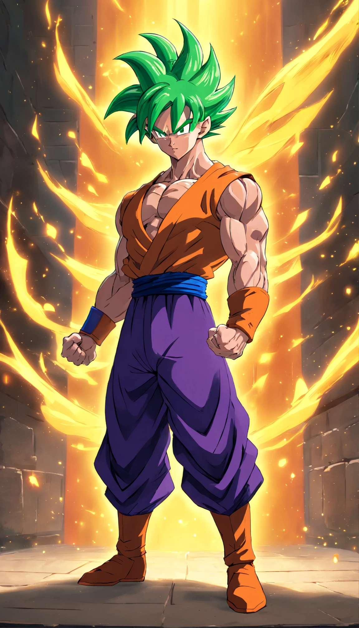 Piccolo Dragon Ball Super , full body, (((super strong, muscular, abs, bodybuilder))) colored, illustration, soft lighting, soft details, painting oil on canvas, octane render, HDR, trending on artstation, 4k, 8k, HD