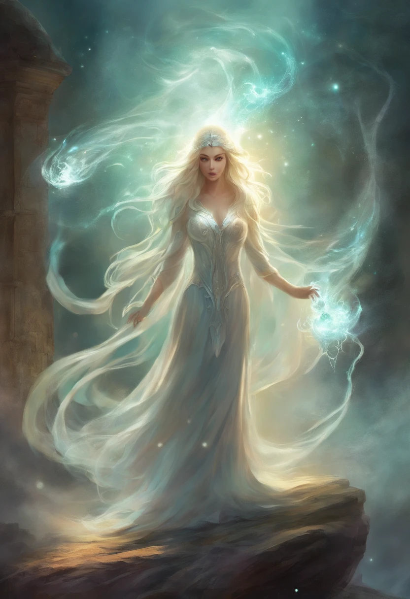 A wisp of a ghost possesses the demon