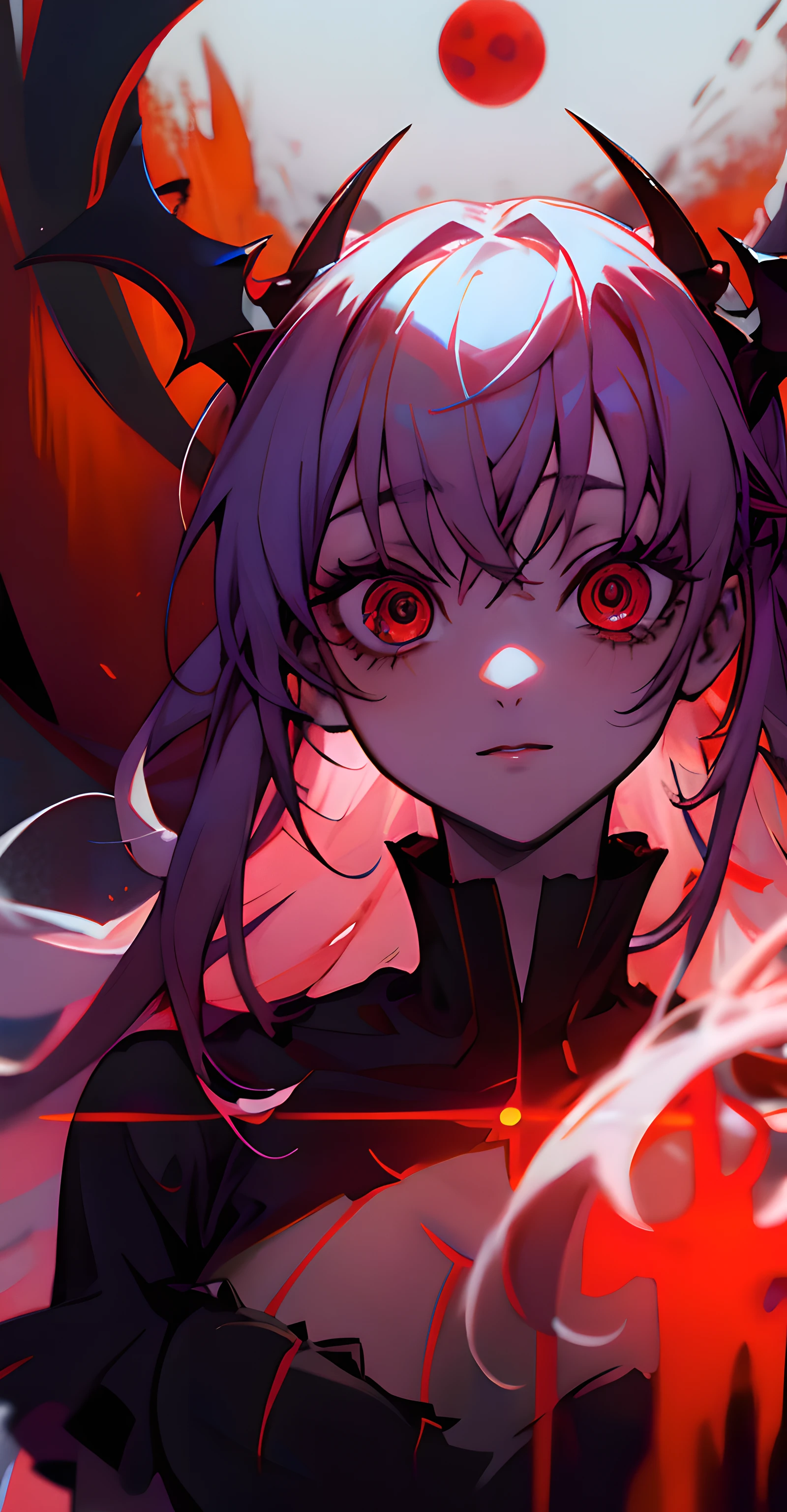 Chica de anime con cuernos y una corona en la cabeza, Gapmoe Yandere Grimdark, con ojos rojos brillantes, Chica de anime demonio, Chica de anime Gothic Maiden, con ojos rojos brillantes, Retrato Gapmoe Yandere Grimdark, Chica monstruo de anime, Mejor fondo de pantalla de Anime 4K Konachan, Derretido, chica vampiro, Arte Zerochan, El vampiro