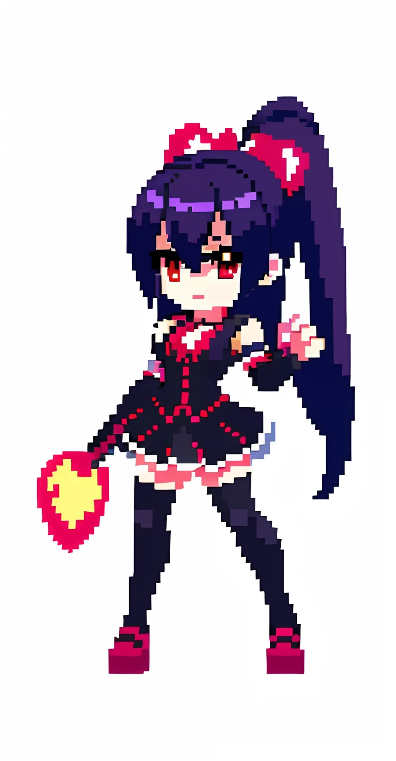 pixels,yandere, evil anime girl gothic otome, With bright red eyes, Portrait Gammo Yandere Grim Dark, anime monster girl, Best Anime 4K,