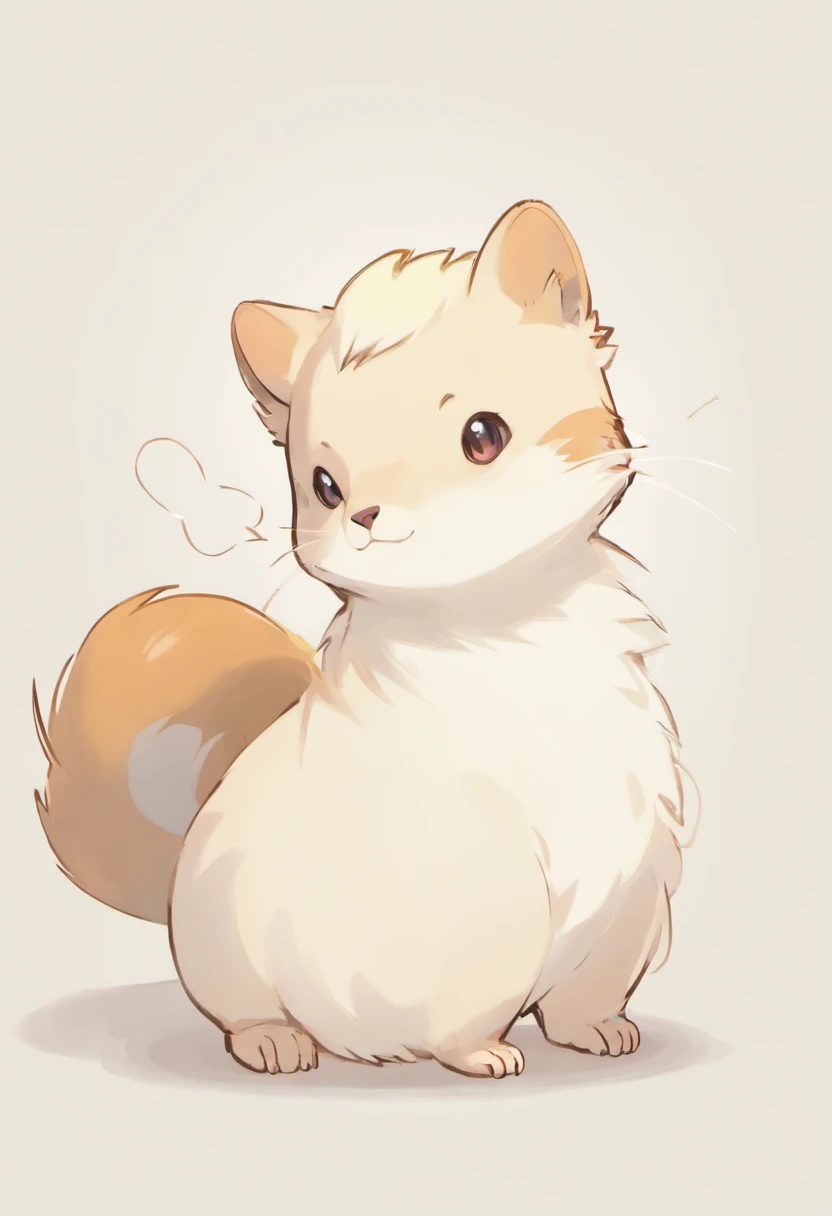 Ferret branco com uma joia na testa