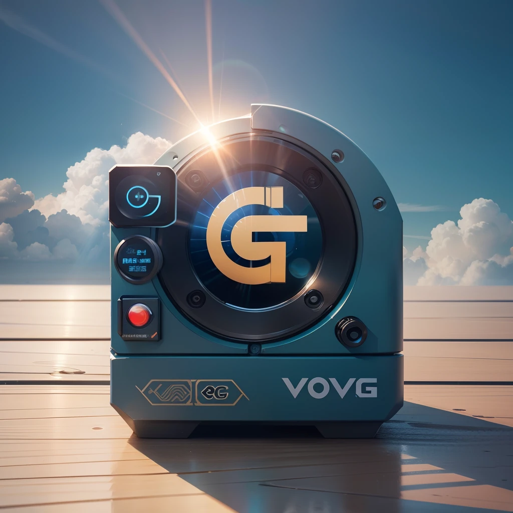 metal style, drawing a 5G VoLTE and SIP Cloud Call、IM and Video call communication system logo, top effect, the sun light is shining on the logo --auto --s2