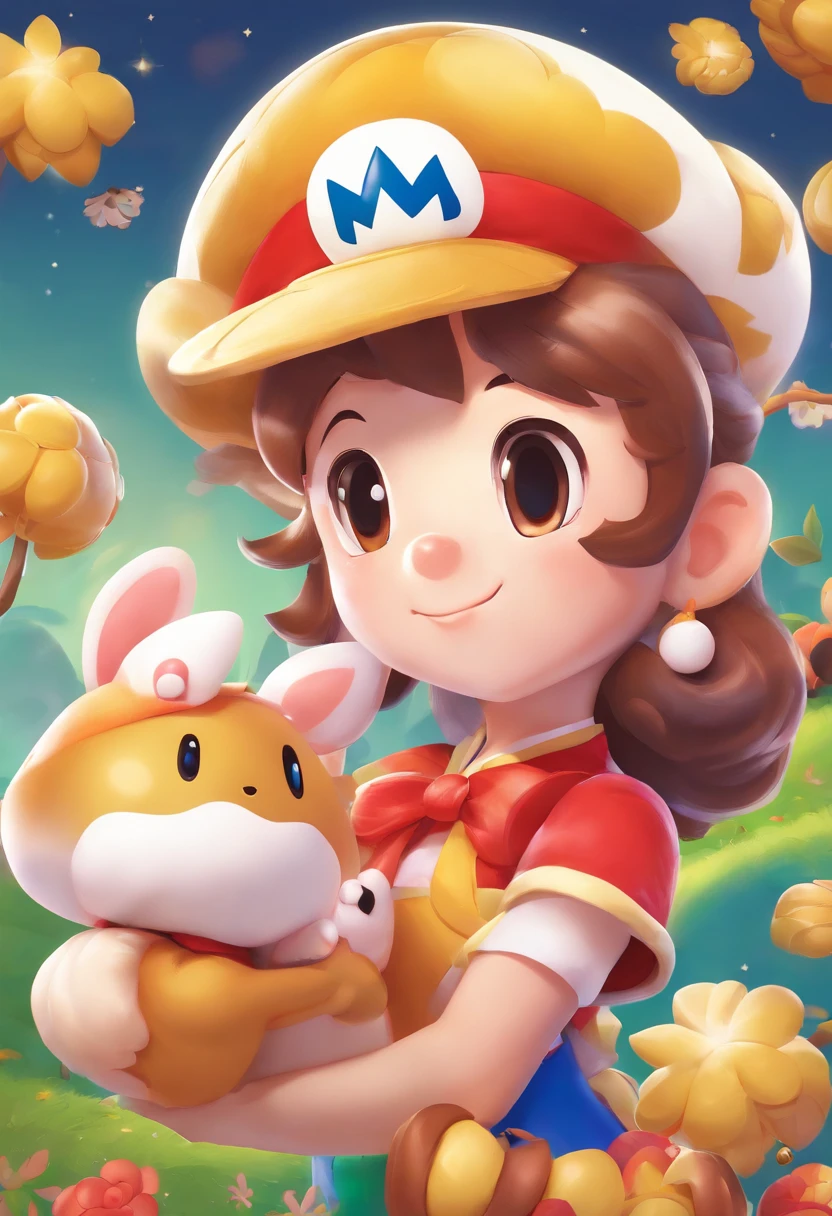 Mid-Autumn Festival,Girl holding rabbit