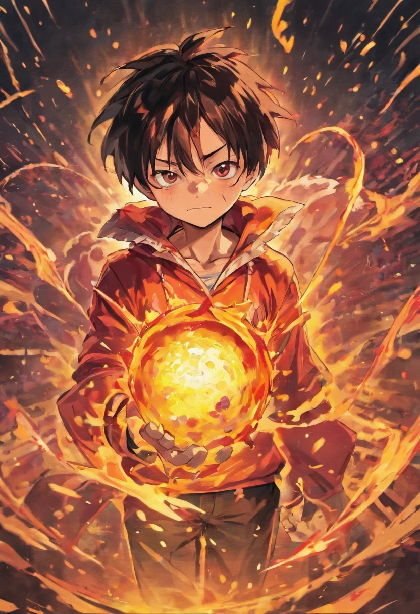 Design a gripping poster，The protagonist is Luffy in the form of Nikka "One Piece" In the heat of the moment. Capture the essence of his burning determination and indomitable spirit，For he unleashed his anger on his enemies. Keep it short, Bold, And strongly convey the raw power of Luffy's anger.