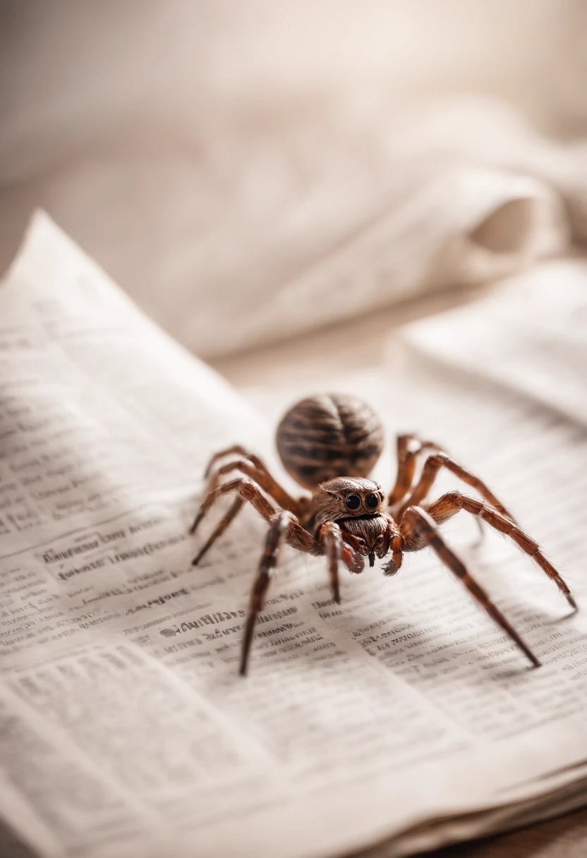 Malware spider ripping a newspaper