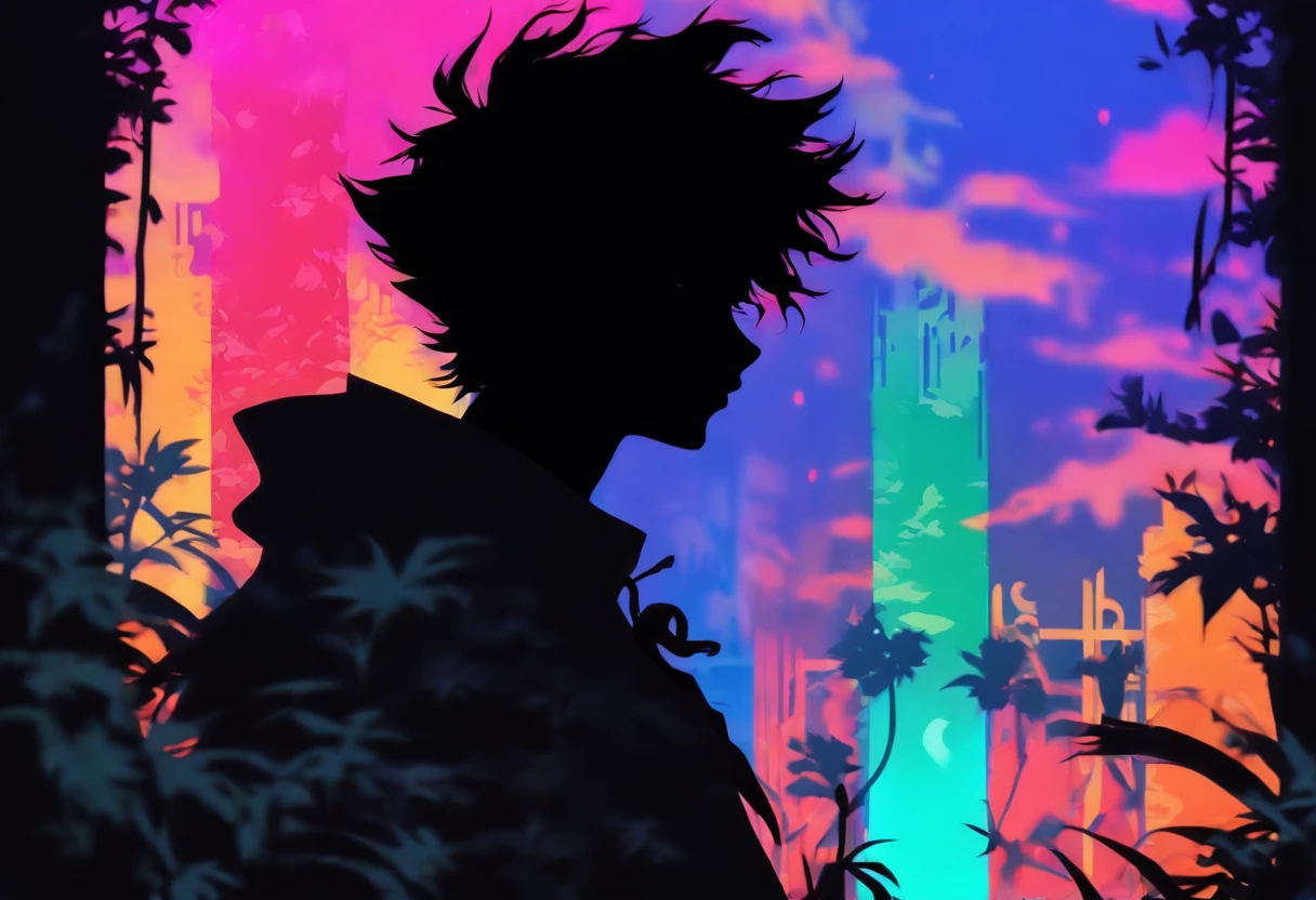 (Silhouette Art,cutouts:1.6)
(((Paper cutting art,A world where only black exists:1.3)

(Cowboy Shot),1 girl,Solo,
(Girl in work clothes,profile:1.2),factories、tubing、ironworks、movie「Black rain」Scenery of

break
(Rust color background)
Textured glass background,Tarot card atmosphere
