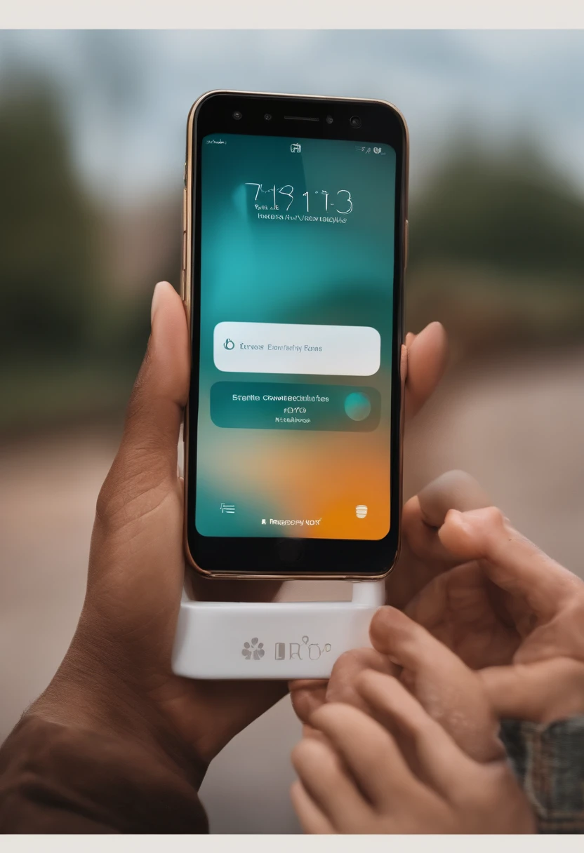 a hand holding a phone with a comforting smile on its face, representing the courage to take the first step towards recovery.