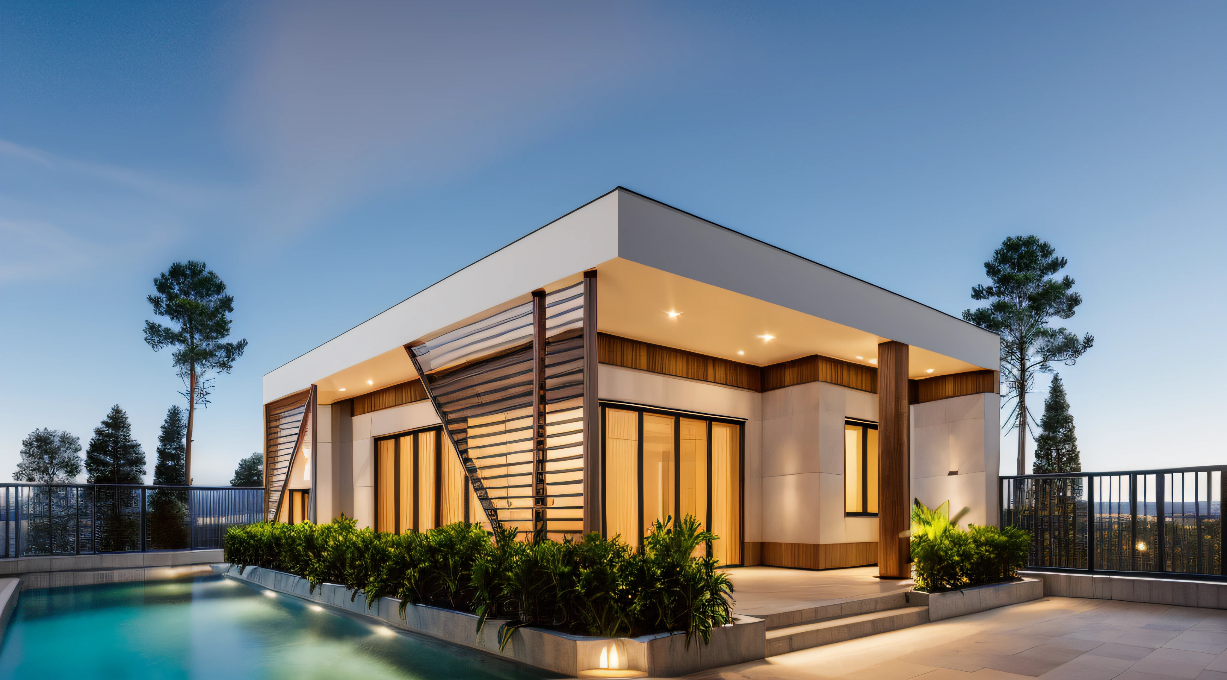 ((( best quality, masterpiece))), (hyper realistic, photo-realistic:1.2), high quality, (daylight:1.2), perfect lighting,
mordenhouse, main material (wood: grey stone:0.2), building, grey morden house, modern, dynamic light , pool