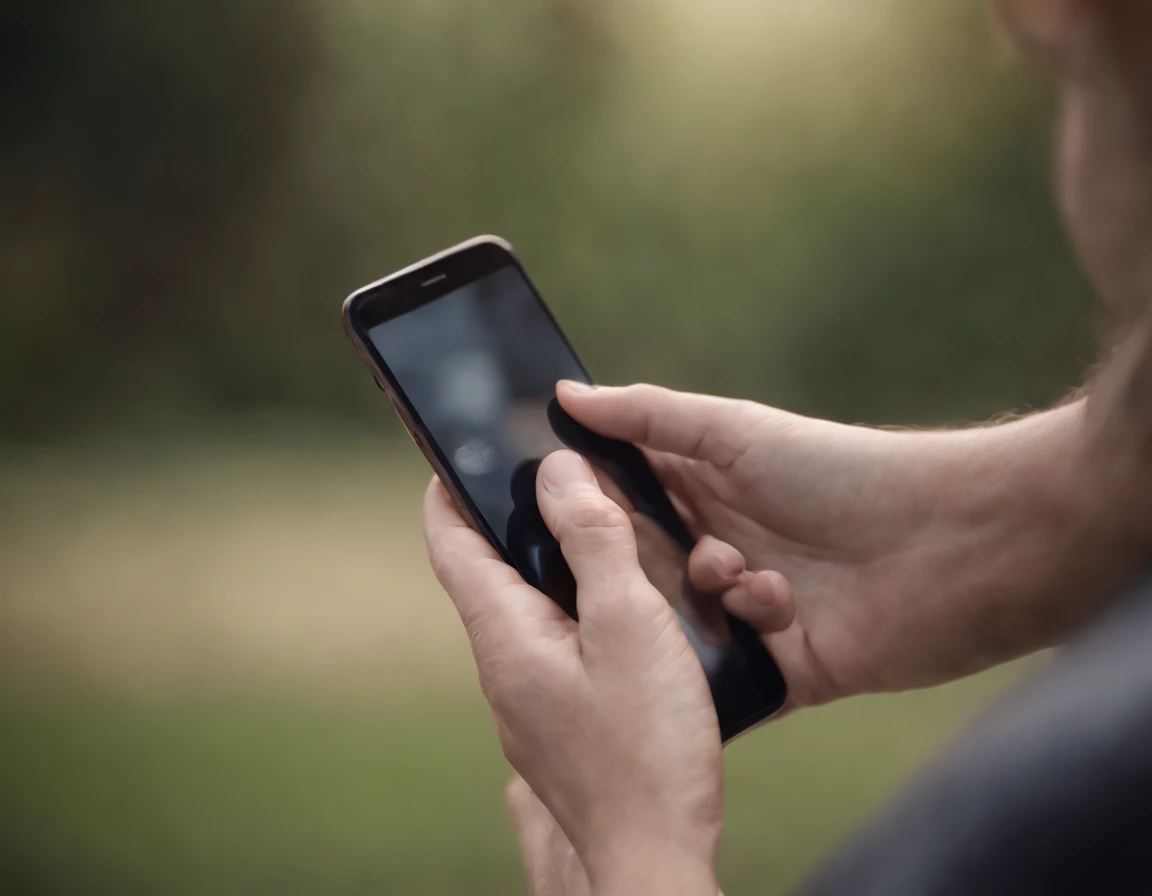 a hand holding a phone with a comforting smile on its face