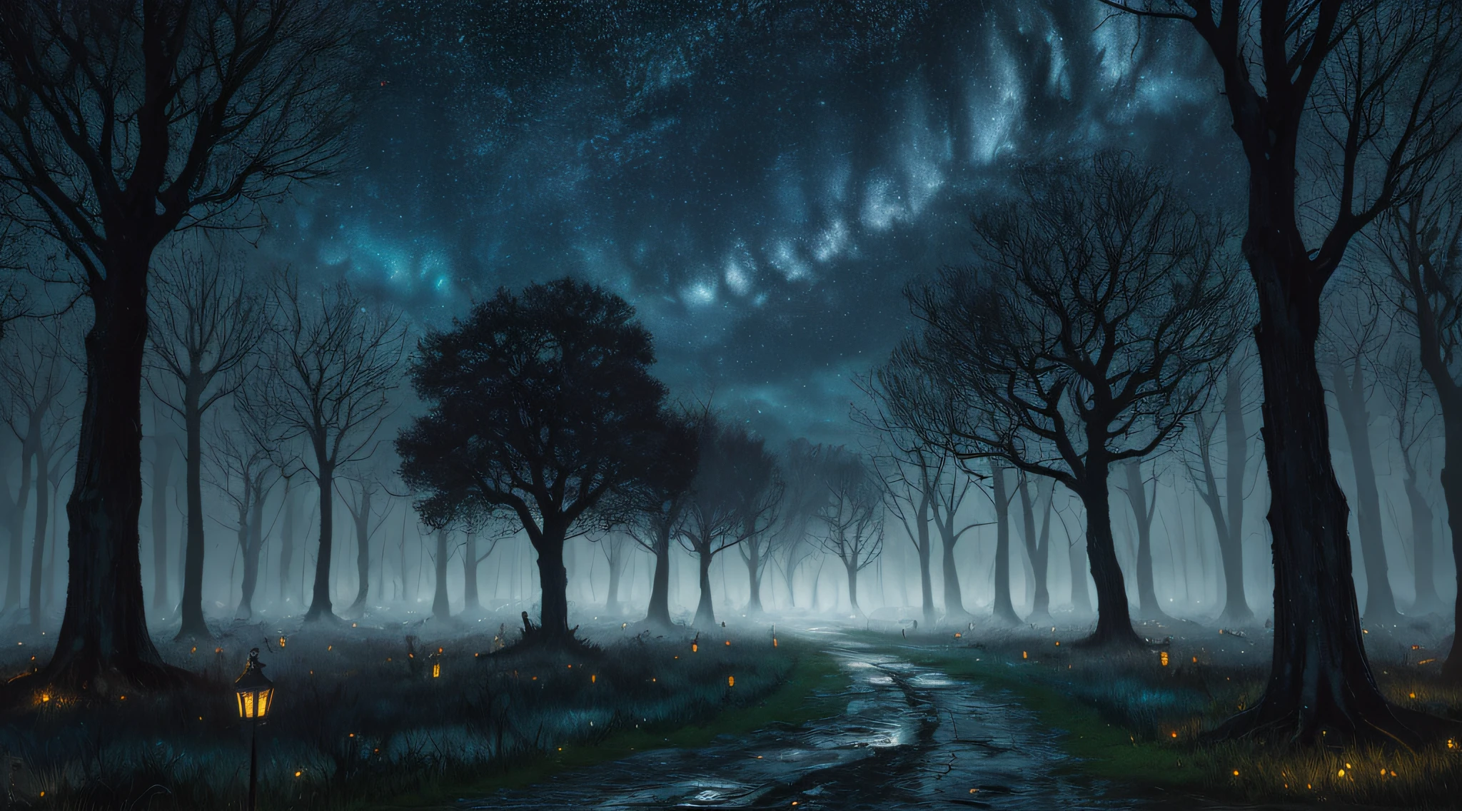 A path along scary crypts in a Parisian cemetery on a breezy night, in the style of an oil painting by Vincent Van Gogh's Starry Night, highly detailed.
(best quality, 4k, 8k, highres, masterpiece:1.2), ultra-detailed, (realistic, photorealistic, photo-realistic:1.37), HDR, UHD, studio lighting, extreme detail description, professional, vivid colors, bokeh, sharp focus, physically-based rendering, ultra-fine painting, spooky atmosphere, eerie shadows, haunting ambiance, misty air, moonlit sky, ghostly figures, gothic architecture, twisted trees, flickering candle lights, mysterious journey, starry night, Van Gogh's art style, thick impasto brushstrokes, swirling night sky, vibrant color palette, expressive brushwork, characteristic brush movement, dreamlike scenery, enchanting terror, tranquil yet ominous.
Please remember to remove any explanations or sentences and ensure that the prompt is in English.
