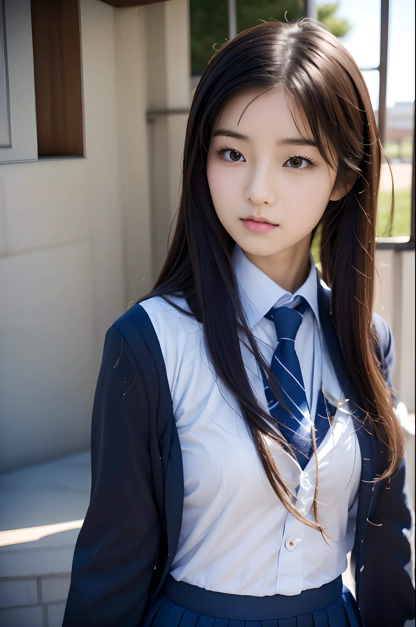 arafed asian woman in a school uniform posing for a picture, a picture inspired by Kim Jeong-hui, tumblr, shin hanga, korean girl, gorgeous young korean woman, cute schoolgirl, beautiful asian girl, asian girl, a hyperrealistic schoolgirl, beautiful south korean woman, jaeyeon nam, korean woman, beautiful young korean woman, school girl