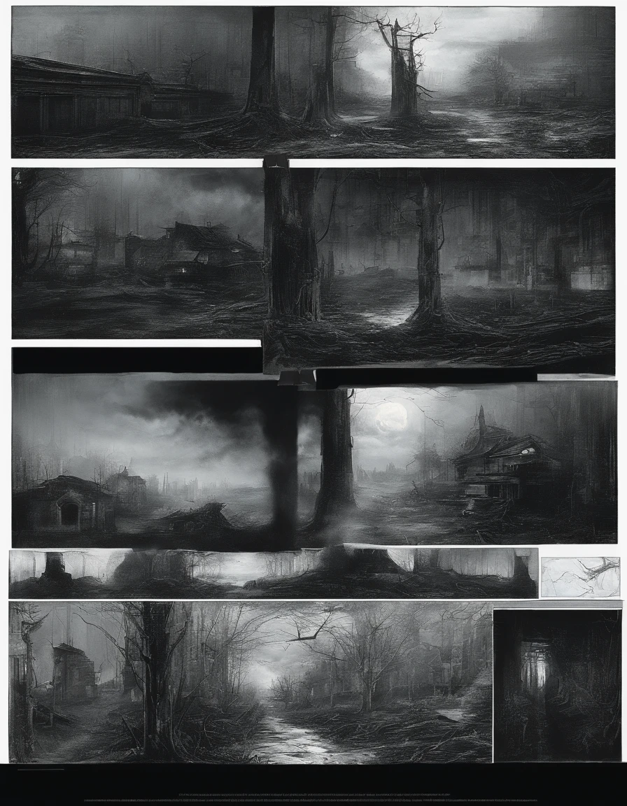 Best quality, Masterpiece, 超高分辨率, (photograph realistic:1.4), surrealism, Dream-like,fusionart, Shadowdancer, shadow magic, darkness control, stealth, shadowstep, umbral spells, hidden blade,Creepy realistic ghost images,Capture haunting details of ghosts and creepy environments,