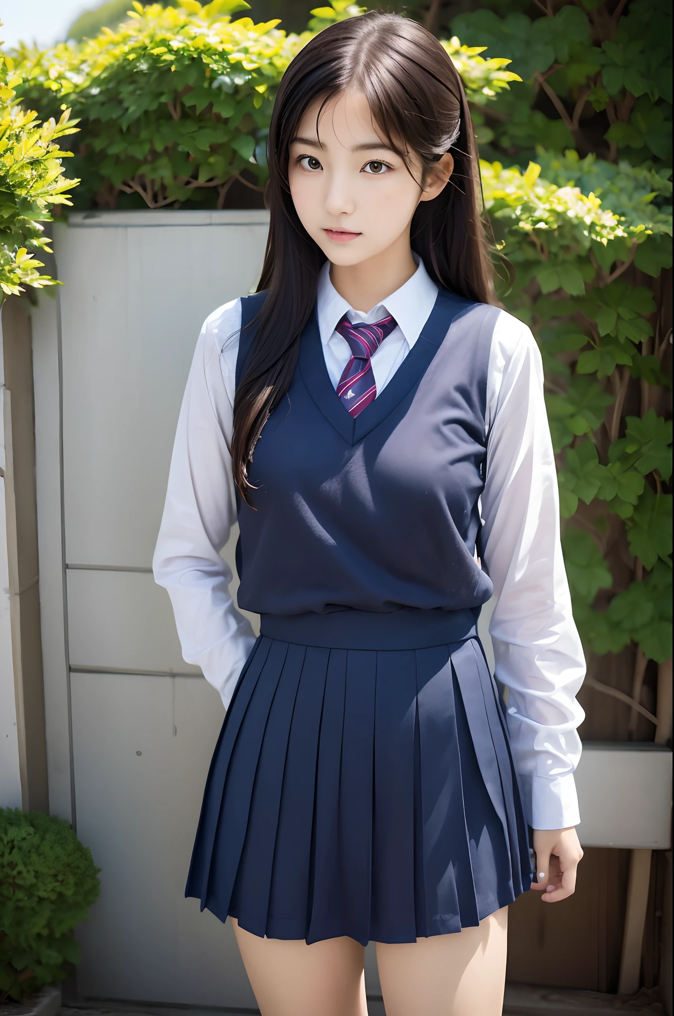 arafed asian woman in a school uniform posing for a picture, a picture inspired by Kim Jeong-hui, tumblr, shin hanga, korean girl, gorgeous young korean woman, cute schoolgirl, beautiful asian girl, asian girl, a hyperrealistic schoolgirl, beautiful south korean woman, jaeyeon nam, korean woman, beautiful young korean woman, school girl