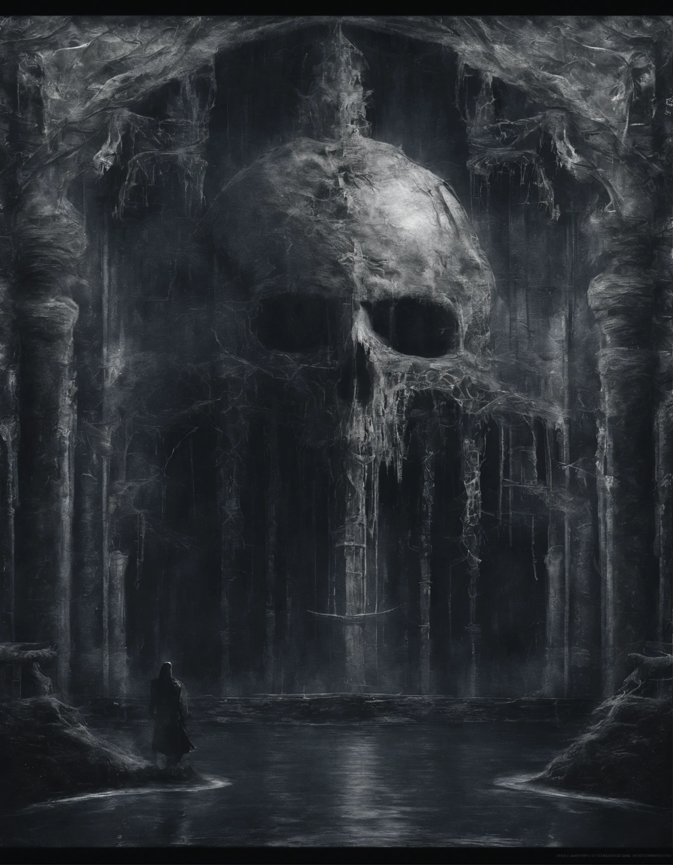 The wonders
The misery
The ascent
The emptiness, DEATHMETAL_BW, high resolution, masterpiece <lora:DEATH_METAL_black_and_white_drawing:0.75>