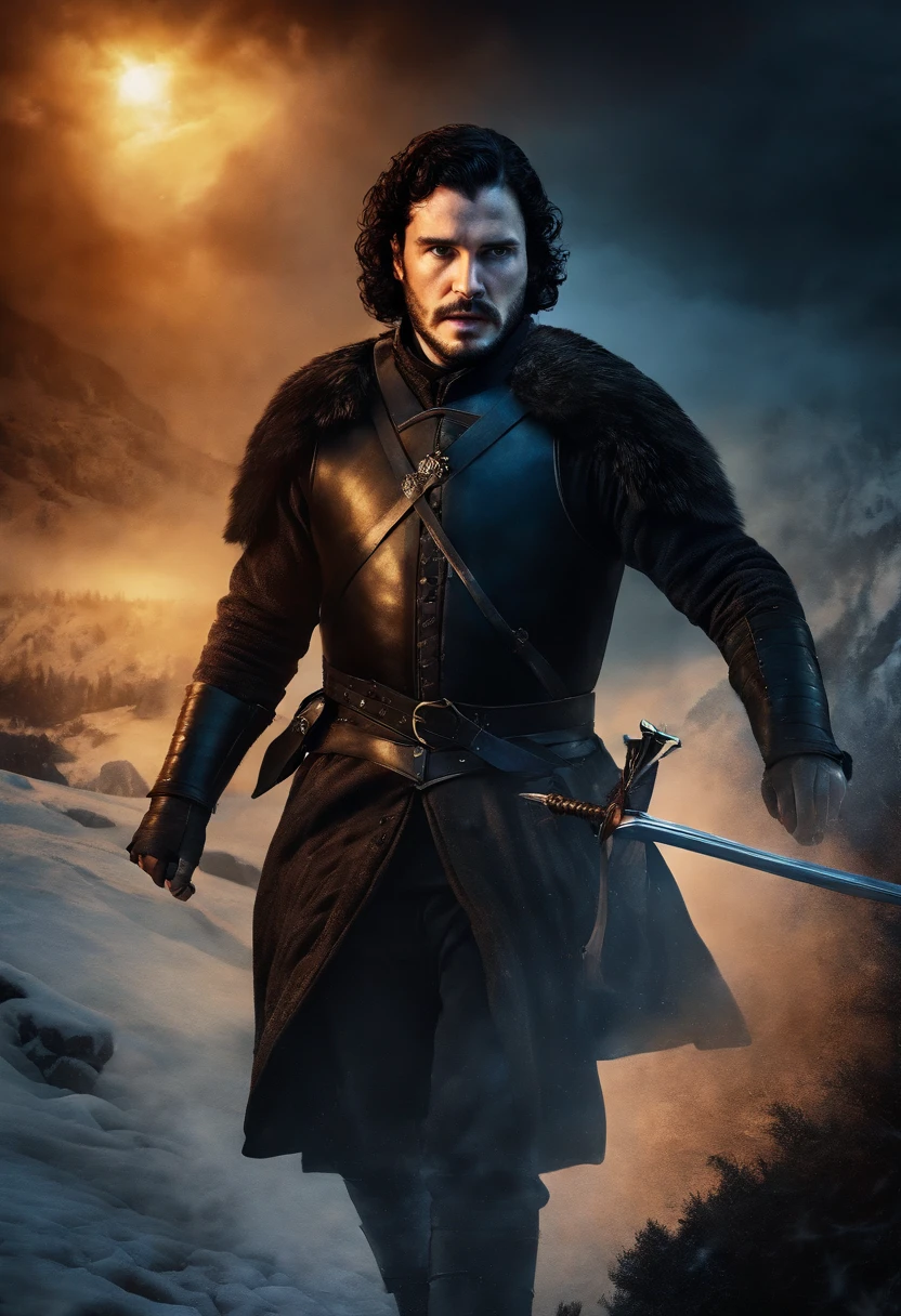 John snow, facing, king of the nigth, in long nigth battle