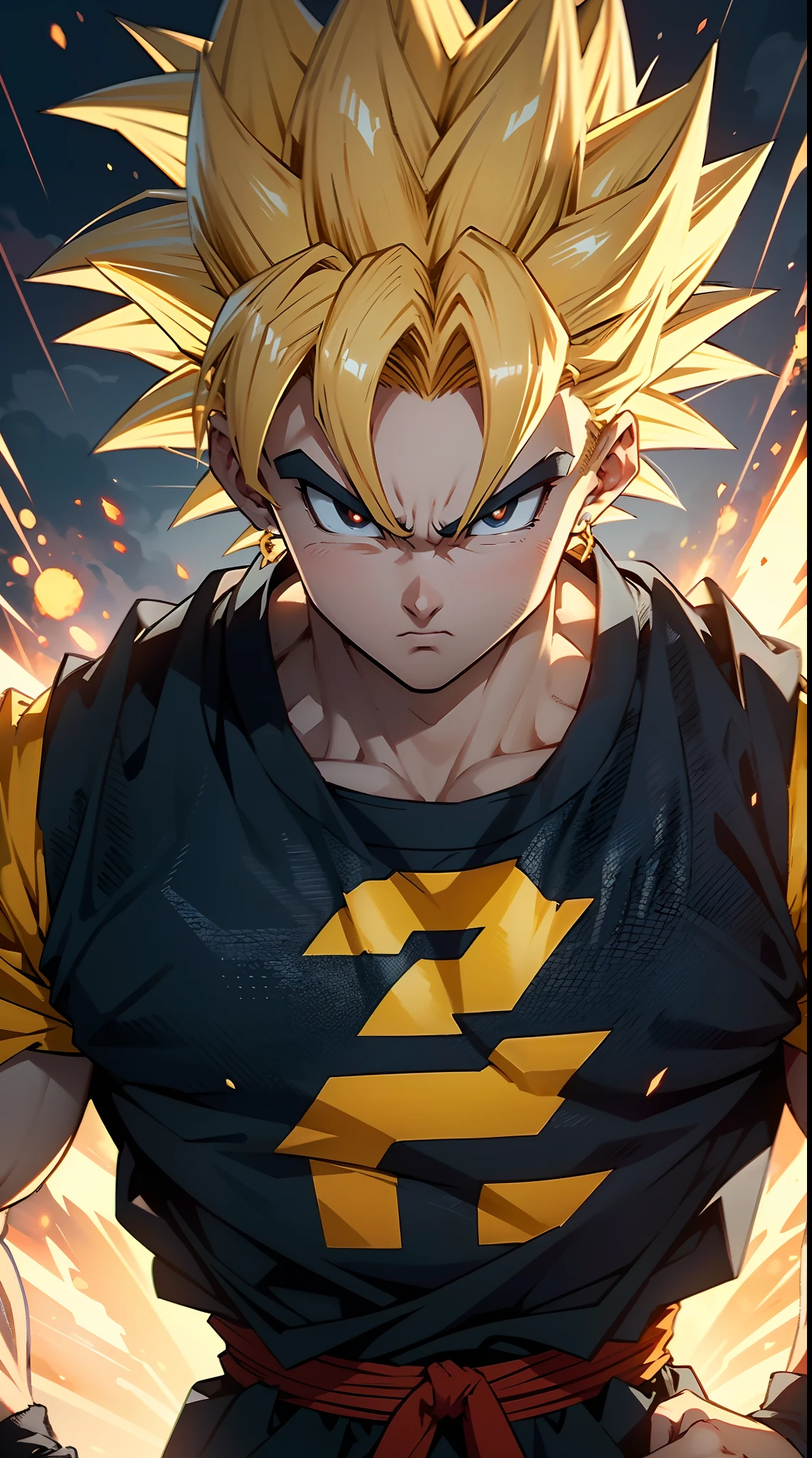 a close up of a cartoon character with a yellow hair, super saiyan, super saiyan goku, super sayan, super sayian goku, super saiyan 3, going super saiyan, dragon ball concept art, dragon ball artstyle, 4 k manga wallpaper, goku from dragon ball, an epic anime of a energy man, 4k anime wallpaper