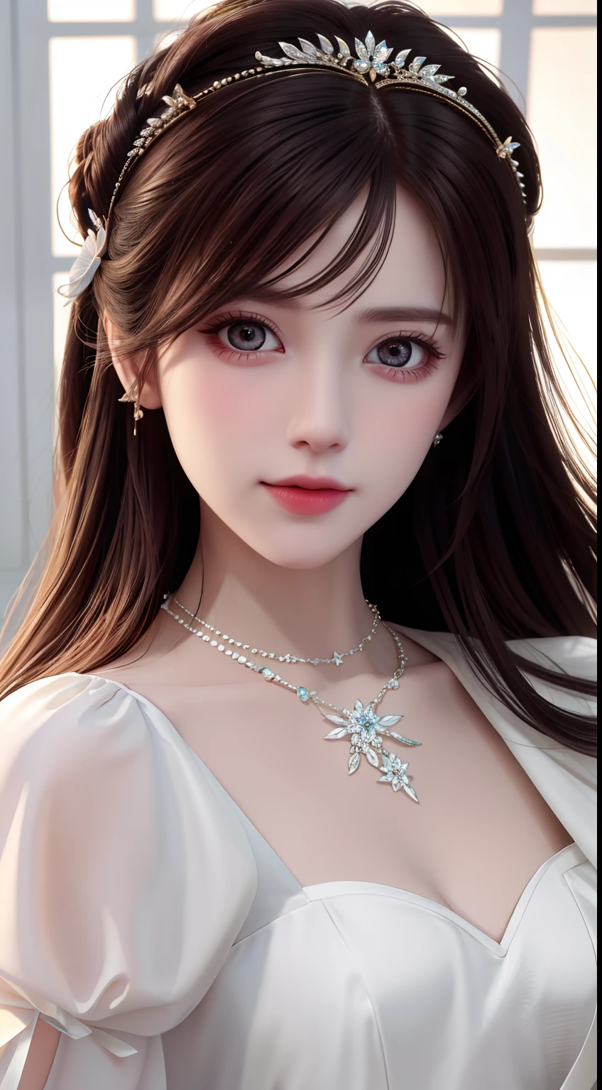 Best Quality, Masterpiece, High Resolution, 1 Girl, Porcelain Dress, Hair Accessories, Necklace, Jewelry, Beautiful Face, Physics, Tyndall Effect, Realistic, Dark Studio, Rim Lighting, Duotone Lighting, (High Detail Skin: 1.2), 8k uhd, DSLR, soft light, high quality, volumetric light, candid, photo, high resolution, 4k, 8k, bokeh