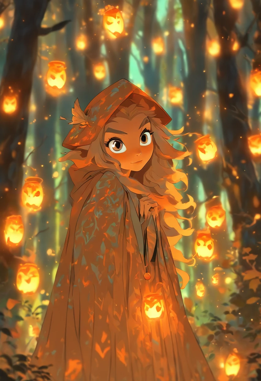 A witch with (vibrant, fiery) orange hair casting (powerful, mesmerizing) glowing orange spells, wearing a flowing blue robe, inside of a (mysterious, enchanted) mystical forest. The forest is filled with (ancient, towering) trees covered in moss and (twinkling, magical) fireflies. The witch's eyes are (piercing, intense) and her lips are (dark, enchanting) red. The forest is bathed in (ethereal, soft) golden sunlight, creating (dappled, dreamy) shadows on the forest floor. The atmosphere is filled with (whispers, whispers of arcane knowledge) and the smell of (herbs, herbs and earth). The witch's spells create (sparks, sparks of energy) that dance through the air, illuminating the forest with their (warm, vibrant) orange glow. The air is filled with the sound of (crackling, crackling magic) and the hoot of an (elusive, mystical) owl. The witch's presence is both (alluring, mysterious) and (empowering, captivating), as she harnesses the magic of the forest to weave (intricate, intricate) spells. The scene exudes an aura of (magic, magic and enchantment), inviting the viewer to step into this (spellbound, spellbound) world. (best quality, highres), ultra-detailed, photorealistic:1.37. [HDR], [studio lighting].