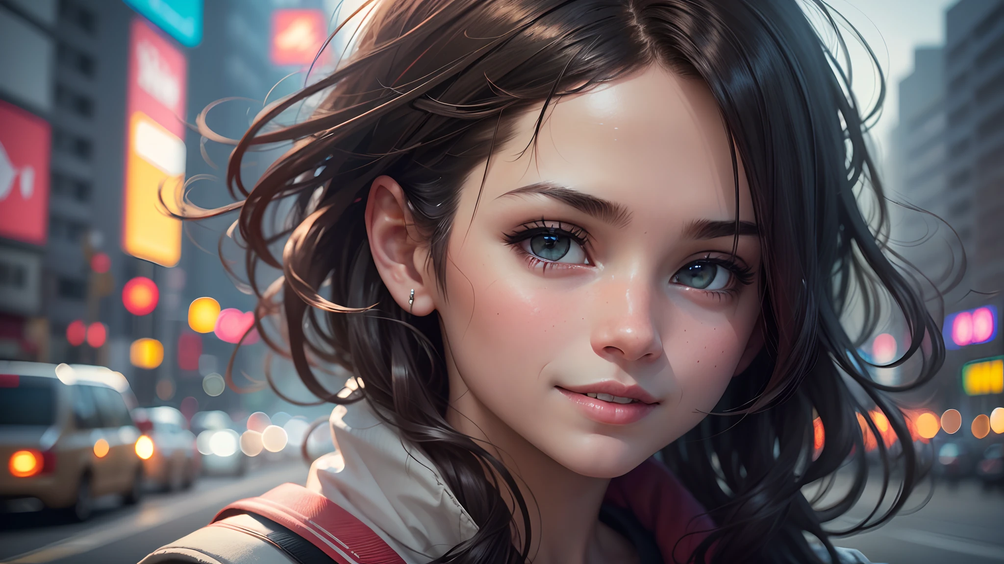 create a thumbnail for youtube,cinematic,interesting,girl,realistic,ultra HD,happy expression --auto --s2
