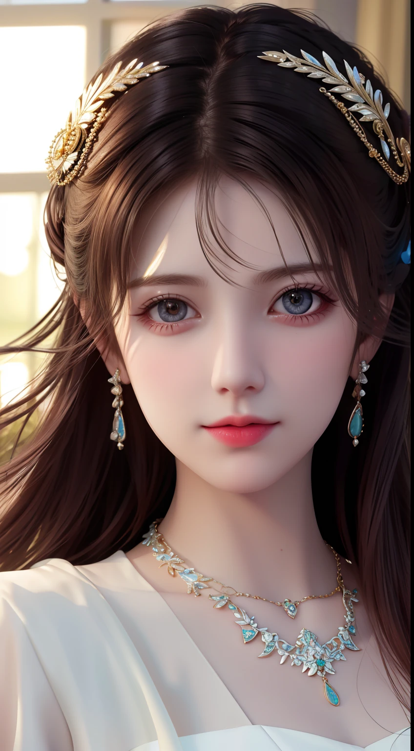 Best Quality, Masterpiece, High Resolution, 1 Girl, Porcelain Dress, Hair Accessories, Necklace, Jewelry, Beautiful Face, Physics, Tyndall Effect, Realistic, Dark Studio, Rim Lighting, Duotone Lighting, (High Detail Skin: 1.2), 8k uhd, DSLR, soft light, high quality, volumetric light, candid, photo, high resolution, 4k, 8k, bokeh