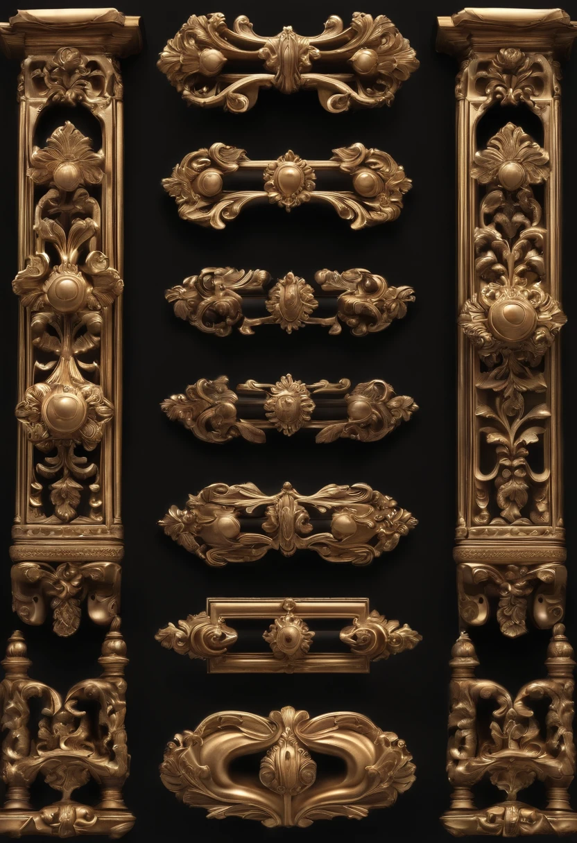 Create for me some neoclassical cabinet handle models