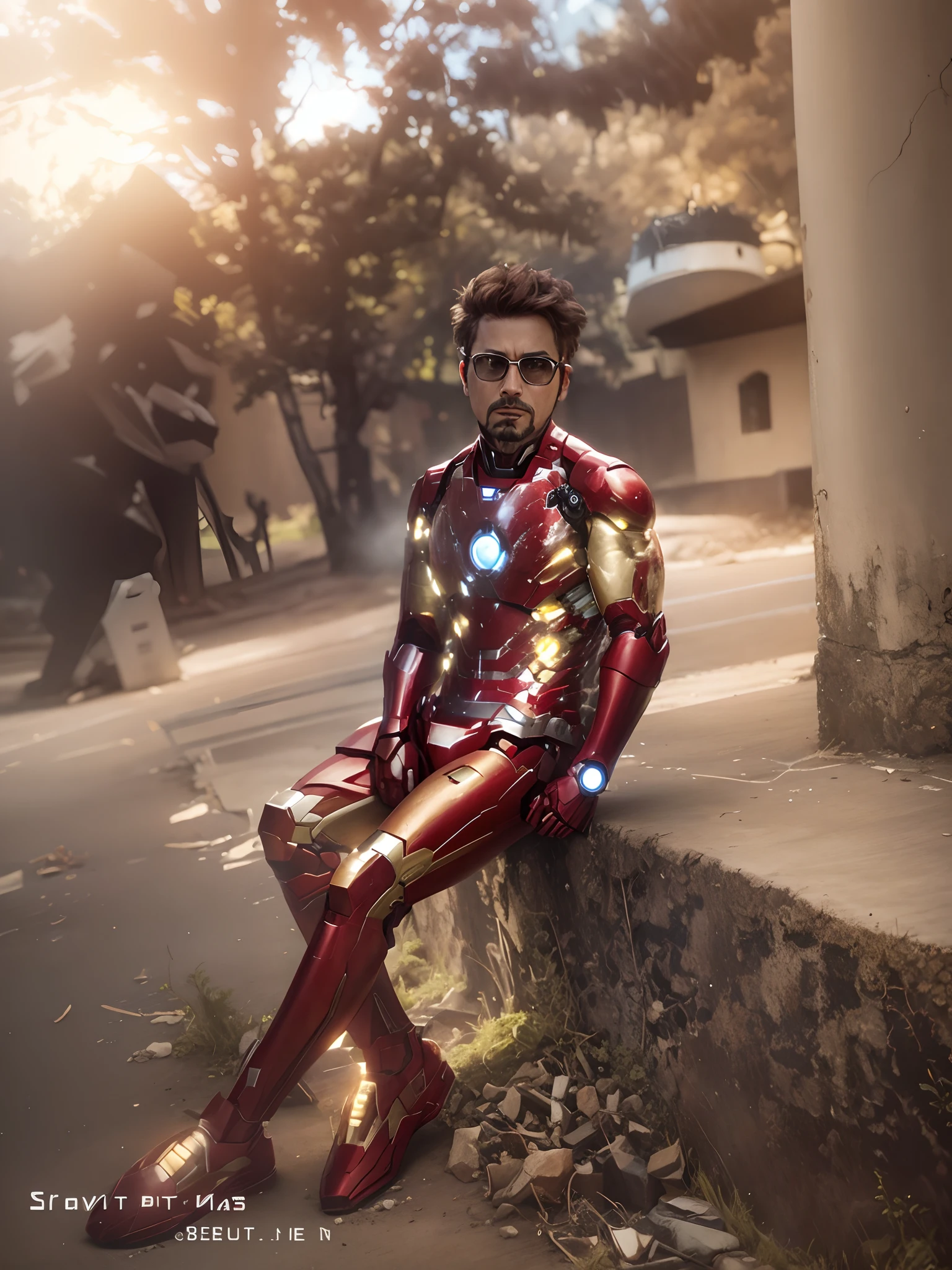 high quality, , realistic photo movie iron man