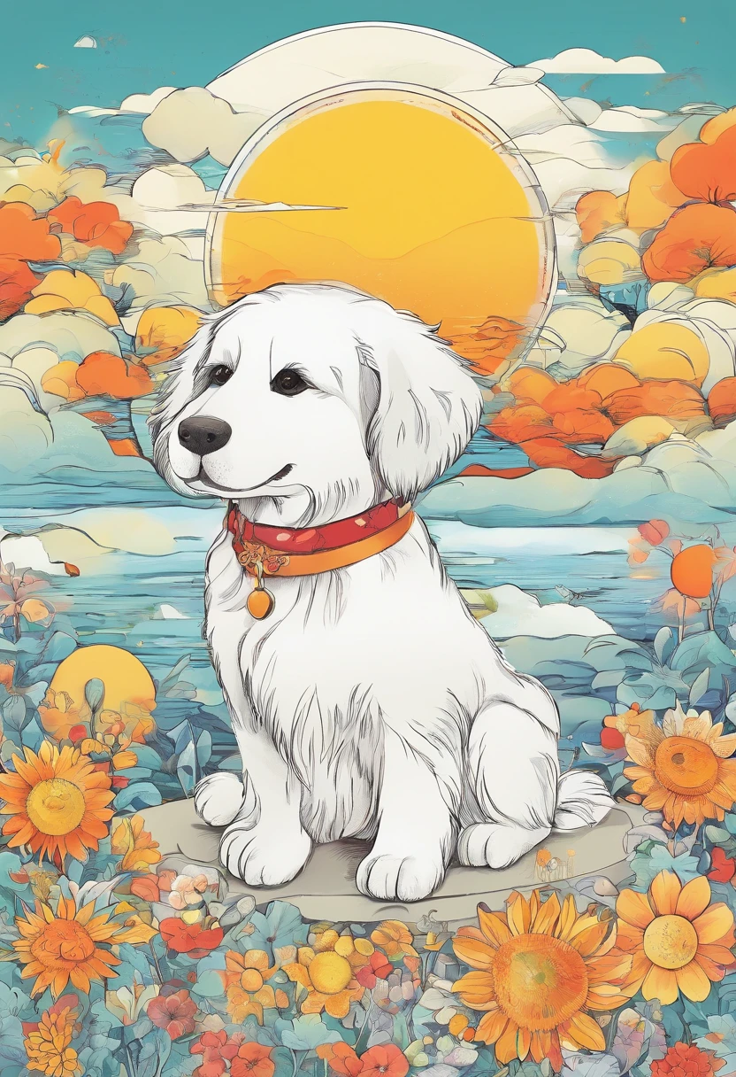 o cachorrinho,typing,and the sun was shining brightly,adolable,Warm
