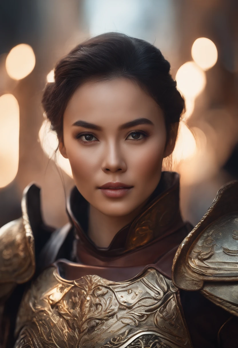 Close-up of a woman in armor, mittlere Nahaufnahme ( Mcu ), 8k Artgerm bokeh, Wojtek FUS, IG-Modell | Artgerm, Ross Tran 8 K, Von Ruan Jia und Stanley Artgerm, von Jason Chan, filmisch. von Leng Jun, von Yang J, Yanjun Chengt