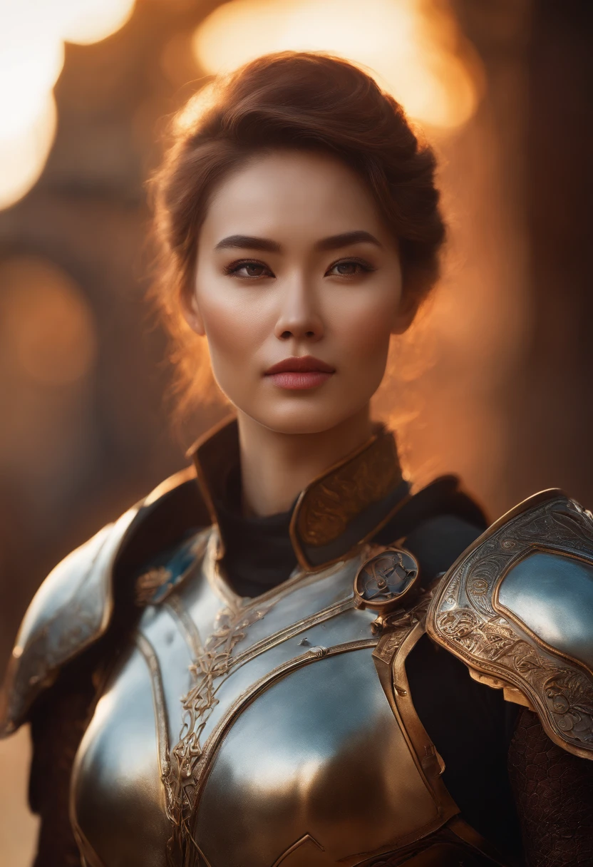 Close-up of a woman in armor, mittlere Nahaufnahme ( Mcu ), 8k Artgerm bokeh, Wojtek FUS, IG-Modell | Artgerm, Ross Tran 8 K, Von Ruan Jia und Stanley Artgerm, von Jason Chan, filmisch. von Leng Jun, von Yang J, Yanjun Chengt