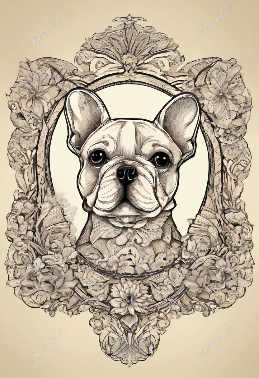 Cute French Bulldog Made of Metal