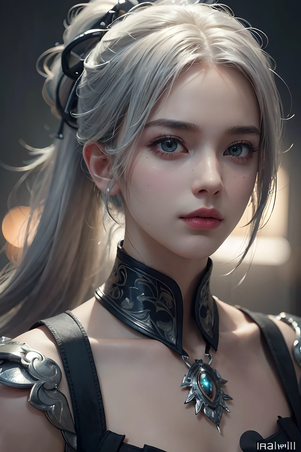 (more than half body)1girl, handsome and confident girl, white hair ponytail, intricate, solo focus, realistic, dynamic pose realistic, detailed and correct facial structure, handsome, attractive, slightly muscular, cinematic lighting, unreal engine, trending on ArtStation, intricate details, masterpiece, best quality, by Irakli Nadar, Greg Rutkowski,(((best quality))),(((ultra detailed))),(((masterpiece)))