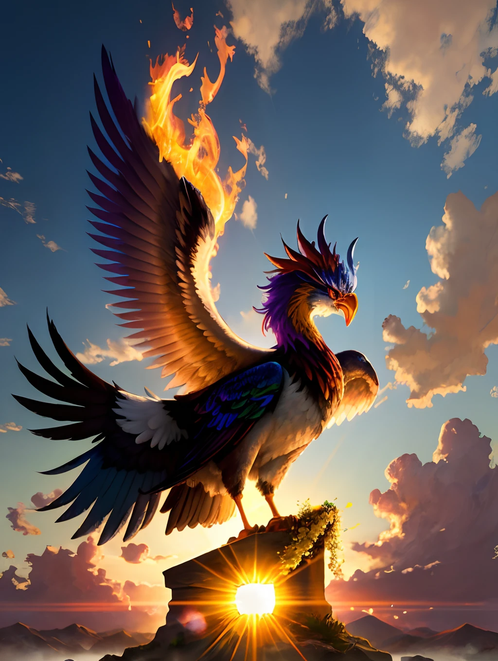 A phoenix in the sun