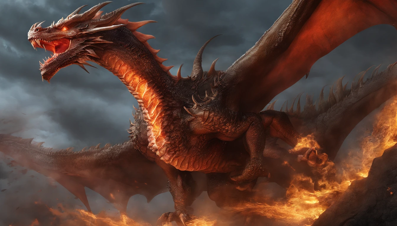 (Dragon celestial dorado) con (ojos penetrantes de color rojo),primer plano soltando (fuego de sangre) por la nariz,escamas bulumetricas,alta calidad,8k,muchos detalles,paticulas de fuego,alas,4patas,garraz manchadas,oro,peligro,fuego,dientes filosos,dragon gigante,colosal,amenazante,imponente,escamas azules