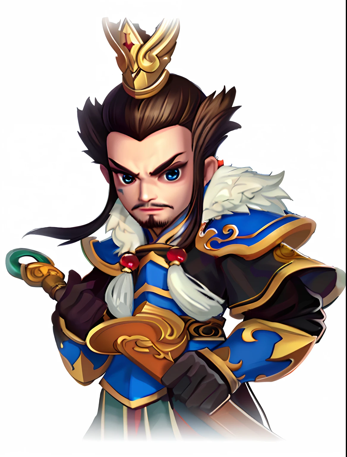 Cartoon characters for men, inspired by Park Hua, Inspired by Huang Shen, Inspired by Li Tang, inspired by Li Kan, Inspired by Pyeongtaek Kim Yao, Inspired by Lan Ying, inspired by Ju Lian, inspired by Li Mei-shu, inspired by Zhao Zuo, Fantasy heroes, inspired by Wu Li, Inspired by Zhao Yuan. (Best quality,4K,8K,A high resolution,Masterpiece:1.2), Ultra-detailed, (Realistic,Photorealistic,photo-realistic:1.37), sportrait, Vibrant colors, Studio lighting, Sharp focus, Bokeh, hdr, Physically-based rendering, Traditional art style, Golden glow, Magical atmosphere.