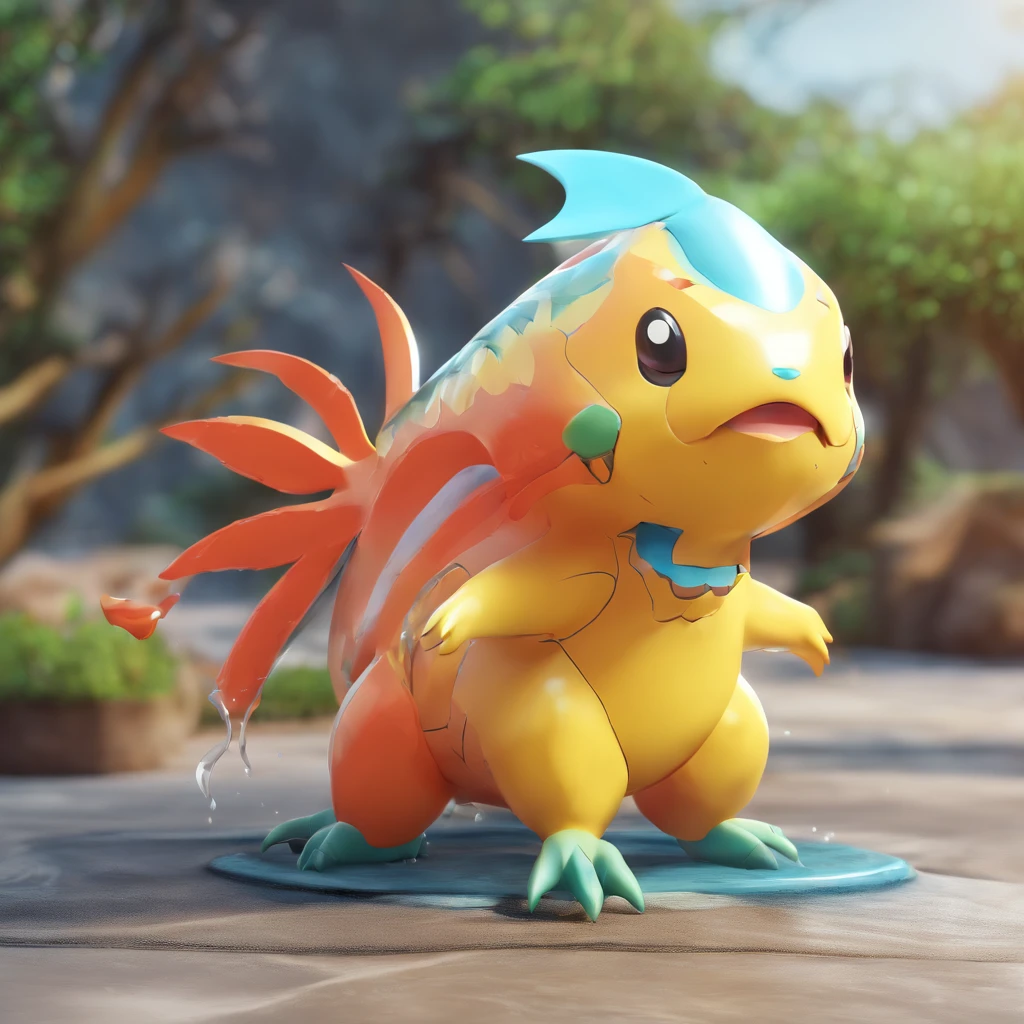 A brutal Pokémon with pressurized water jets on its shell. They are used for high speed tackles, masterpiece, best quality