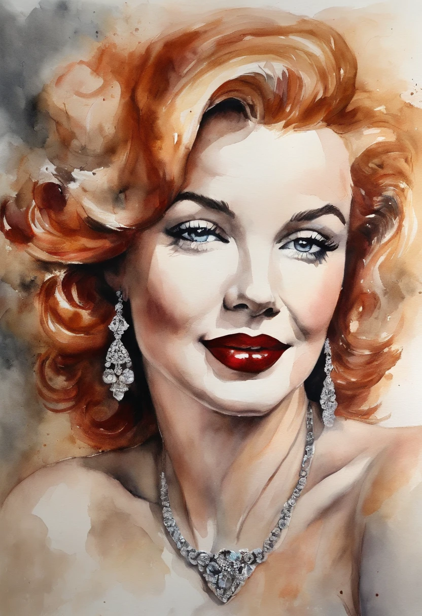Painting of a milf reclined in ecstasy. Oil painting in the style of Tamera de Lempicka

