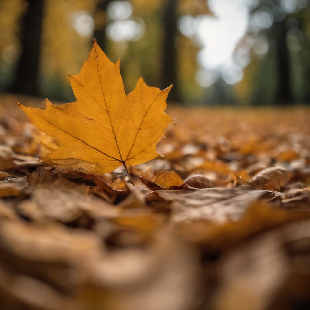 Close-up of autumn leaves,high high quality,8K,Many details,